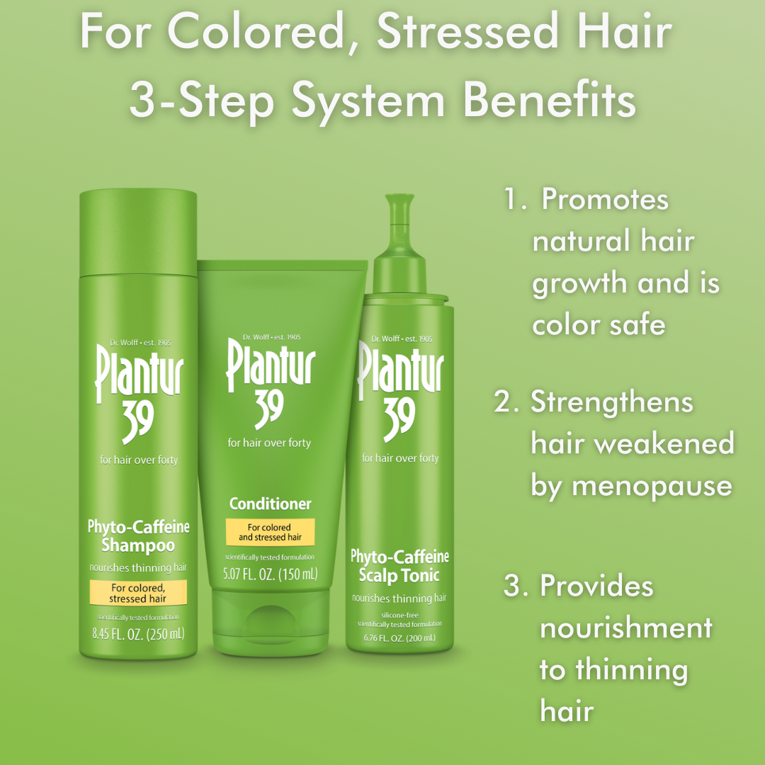 Plantur 39 Phyto-Caffeine Shampoo, Conditioner, Tonic for Colored, Stressed Hair