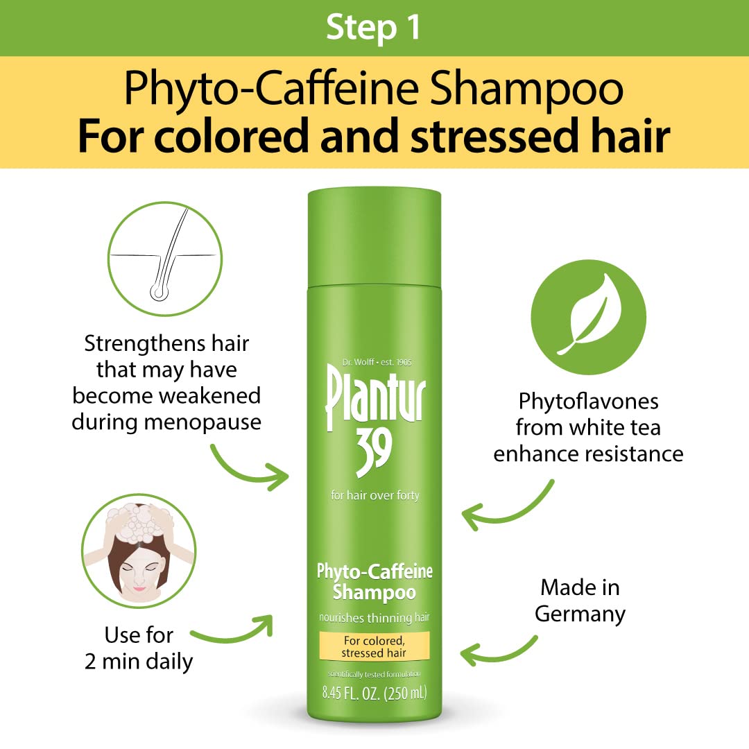 Plantur 39 Phyto-Caffeine Shampoo, Conditioner, Tonic for Colored, Stressed Hair