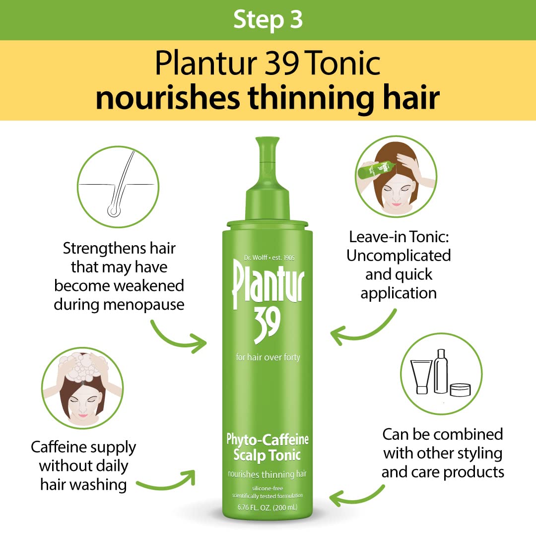 Plantur 39 Phyto-Caffeine Shampoo, Conditioner, Tonic for Colored, Stressed Hair