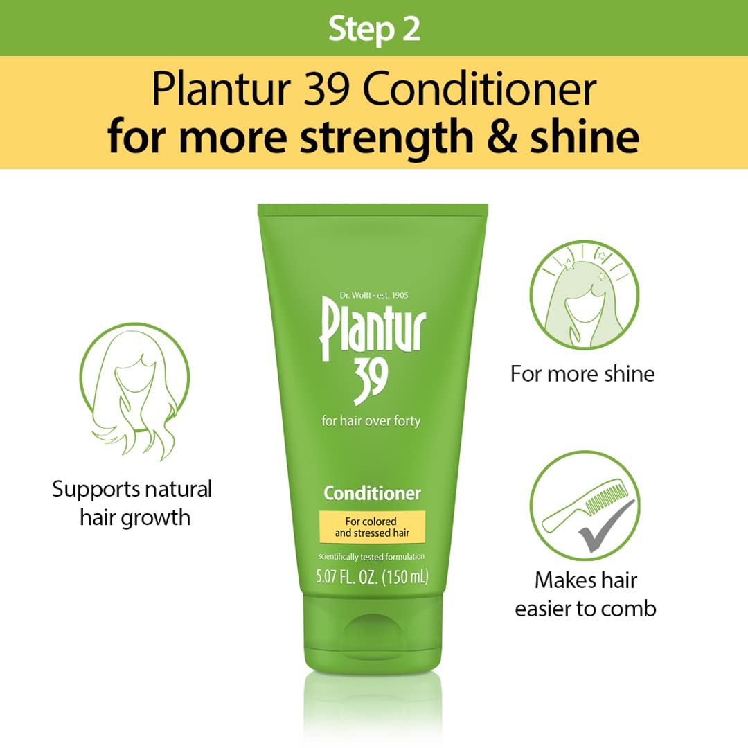 Plantur 39 Phyto-Caffeine Shampoo, Conditioner, Tonic for Colored, Stressed Hair