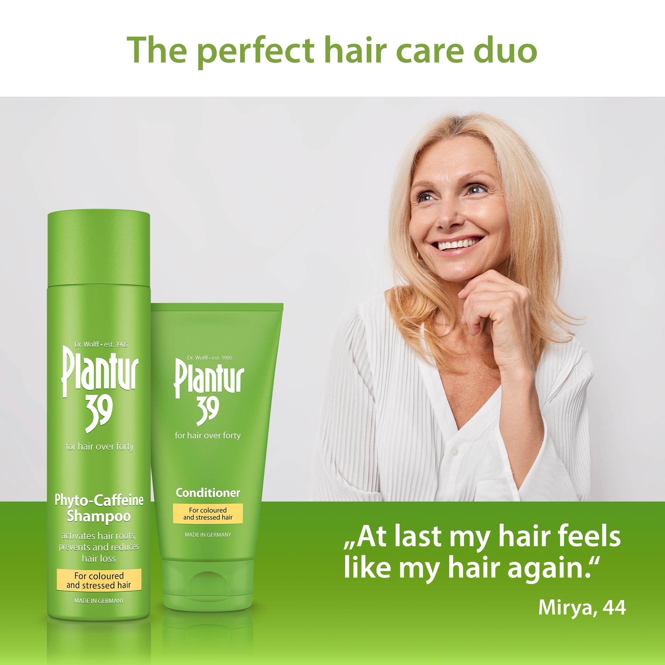 Plantur 39 Phyto-Caffeine Shampoo, Conditioner, Tonic for Colored, Stressed Hair